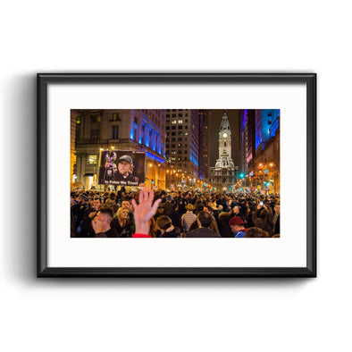 Broad Street Celebration Framed Print with Mat