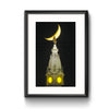 "Penn on the Moon", Framed with Mat